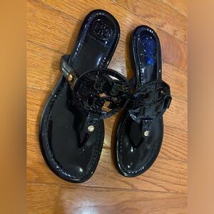 Tory Burch Miller Patent Leather Sandals - size 7